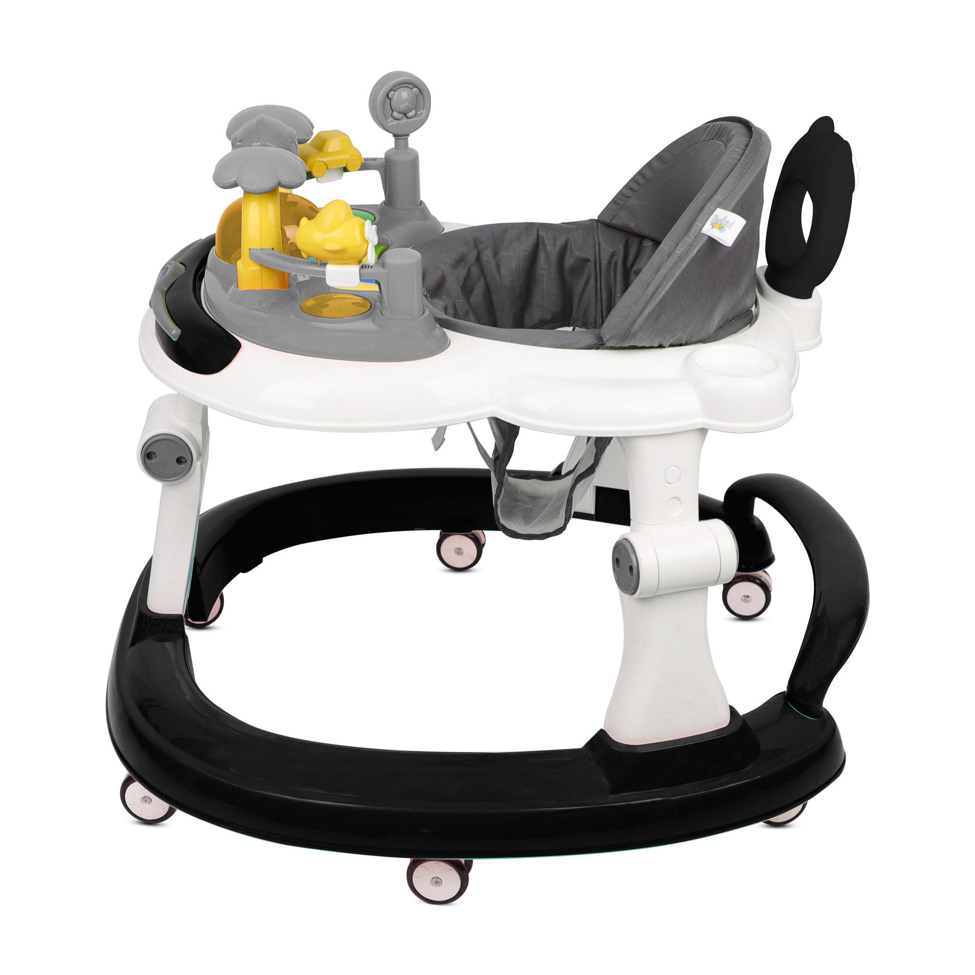 BLACK BABY WALKER WITH PUSH HANDLE